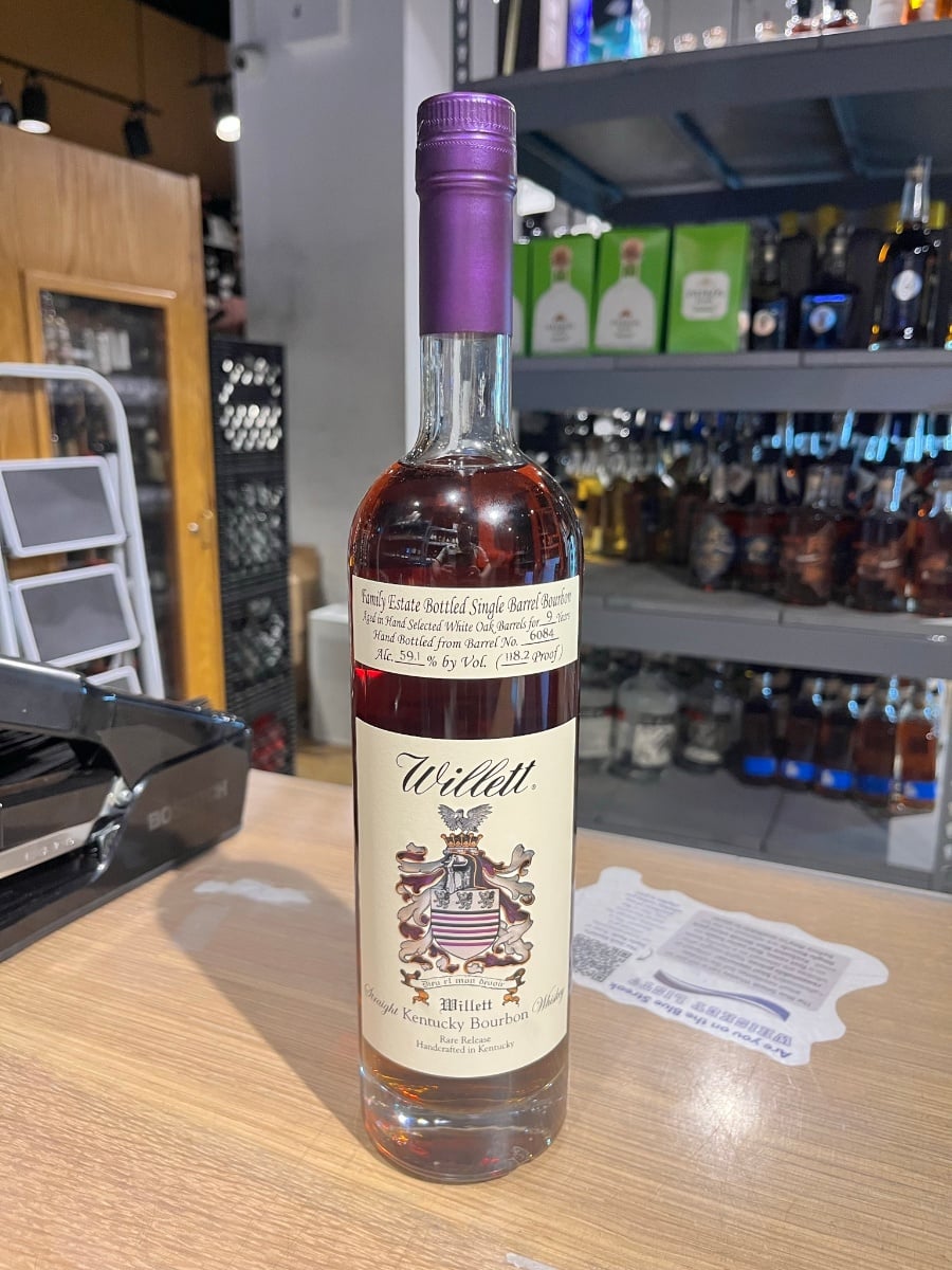Willett Family Estate Single Barrel Store Pick 9 Year Bourbon No.6084 6 not 7 118.2pf 750 ML