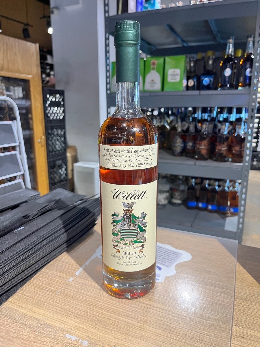 Willett Family Estate Single Barrel Store Pick 7 Year Rye No.93 Kentucky Cocoa 106.8pf 750 ML