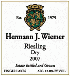 Hermann J. Wiemer - Riesling Dry Finger Lakes 2021 (750ml)